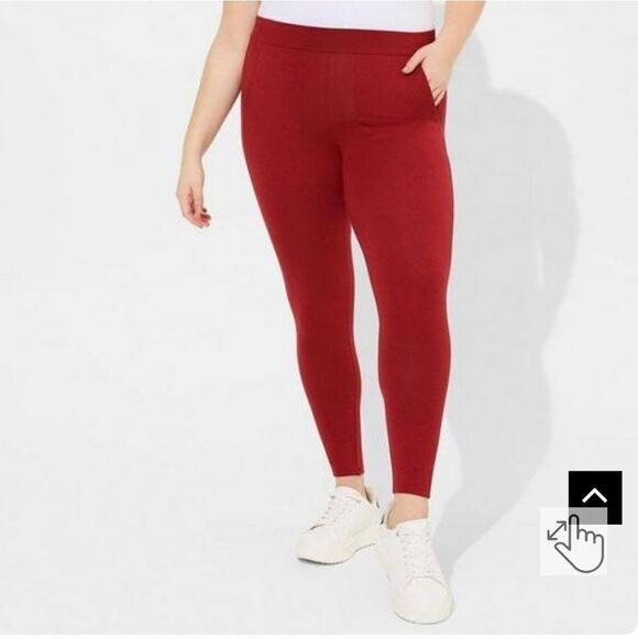 Torrid 6 Rhubarb full length pocket leggings - Picture 1 of 3